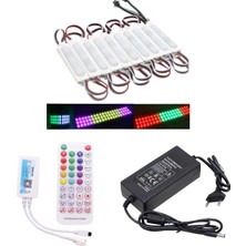 Powerr Led Aydınlatma 20 Adet 12V 3 Watt Argb Pixel Cob Modül SP611E Tek Çıkışlı Sese ve Müziğe Duyarlı 5A Plastik Adaptörlü Set