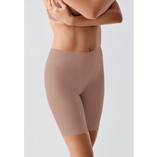C&city Dikişsiz Toparlayıcı Yüksek Bel Lazer Kesim Şortlu Korse 9209 Capucino