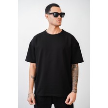 Bisiklet Yaka Battal Boy Oversize Kalıp Basic Tişört