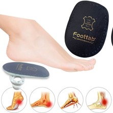 YeferStore Ayarlanabili Ortopedik Topuk Dikeni Tabanlık, Hakiki Deri Topukluk, Yarım Ayakkabı Tabanı