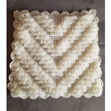 Banyo Lifi Özel El Örmesi Yün Krem