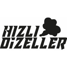 Hızlı Dizeller Araba Sticker 16X8 cm Siyah