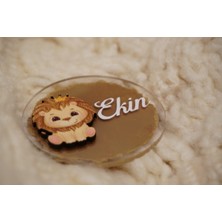 Aslan Figürlü Pleksi Yenidoğan Doğum Günü Magnet (10 Adet)