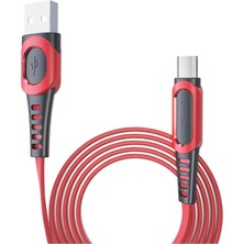Aykantekno DC01 Süper Hızlı Micro USB Kablo 1m 2.4A - Kırmızı (AYHN94820)