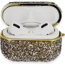 Airpods Pro 2 (2.nesil) Luz Taşlı Kılıf - Siyah