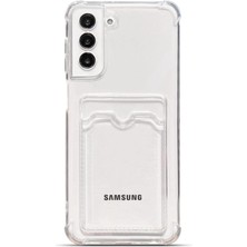 Teknomoda Samsung Galaxy S21 Plus Kılıf Kartlıklı Anti Şok Korumalı Şeffaf Silikon Şeffaf Açık