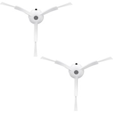 Srfn Ticaret Xiaomi S10T (STFCR01SZ) Robot Süpürge Uyumlu Beyaz Yan Fırça - 2 Adet