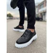 Kuback Ayakkabı KB-703 Kuback Siyah Lastikli Günlük Erkek Ayakkabı