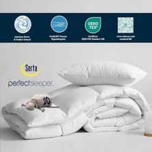 Serta 233 Iplik Sayısı Beyaz Tüy Kaz Tüyü Lifli Mevsimler Yorgan, Ikili