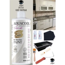 Aquacool Kendiliğinden Vernikli Çelik Ahşap Kapı Beyaz Eşya Mutfak Dolabı Fayans Petek Metal Boya 500 ml Set