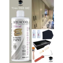 Aquacool Kendiliğinden Vernikli Çelik Ahşap Kapı Beyaz Eşya Mutfak Dolabı Fayans Petek Metal Boya 500 ml Set