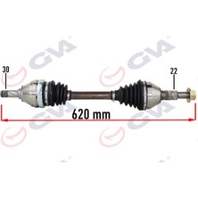 Gva 4490121 - Komple Aks Sol Opel Vectra C 1.6-1.8 02-08 620MM