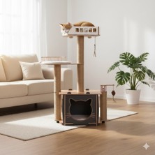 Pati Homes Xl katlı Yataklı Kedi Tırmalama ve Oyun Evi