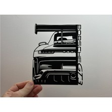 911 Gt3 Silüet Duvar Dekotasyon Dekoratif Obje 17 x 15 cm 3D Baskı Pla Plastik