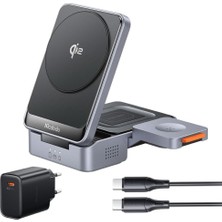 CH-5192 15W Magq Qi2 3in1 Katlanabilir Kablosuz Şarj Standı