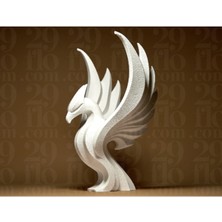 Anka Kuşu Heykel Biblo Dekoratif Obje 12 cm 3D Baskı Pla Plastik