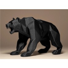 Güçlü Ayı Biblo Heykel Dekoratif Obje 15 cm 3D Baskı Pla Plastik