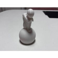 Iskandinav Tarzı Depresif Dunyada Yalnız Biblo Heykel 3D Pla Baskı