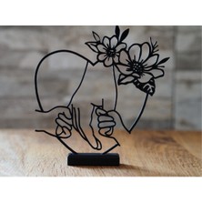 Anne Eli Dekoratif Standlı Biblo 13 x 12 cm Stand Dahil 3D Baskı Pla Plastik