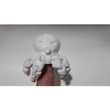 3D Pla Baskı Hareketli Ahtapot Boyanabilir Figür Stres Oyuncağı Anahtarlık