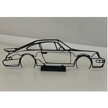 911 Turbo Siluet Biblo Dekoratif Obje Stand Dahil 3D Pla Baskı Plastik 24 cm