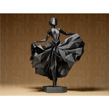 Dans Eden Balerin Biblo Dekoratif Obje 12 cm 3D Baskı Pla Plastik