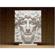 Jesus Isa Rölyef Biblo Heykel Dekoratif Obje 12 cm 3D Baskı Pla Plastik