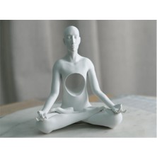 Yoga Yapan Adam Biblo Heykel 3D Pla Baskı