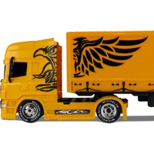 My Toy Scania, Volvo Model Oyuncak Tır – 46 cm Uzunluk, Hareketli Dorse, 12 Tekerlekli Konteyner Tır