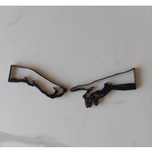 Köpek Patisi Insan Eli Duvar Dekoratif Tablo Obje Toplam 28 cm Genişlik 3D Baskı Pla Plastik