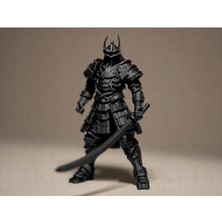 Samurai Savaşcı Heykel Biblo Dekoratif Obje 12 cm 3D Baskı Pla Plastik