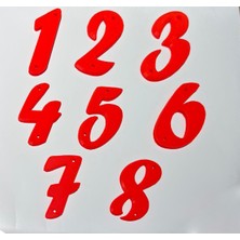 0 - 9 Arası 10 Adet 3D Pla Baskı Kapı Dolap Numarası Vida Delikli 7,5x4 cm