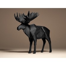 Geyik Heykel Biblo Dekoratif Obje 12 cm 3D Baskı Pla Plastik