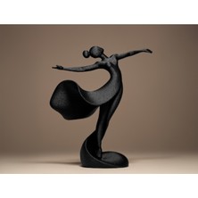 Balerin Heykel Biblo Dekoratif Obje 12 cm 3D Baskı Pla Plastik