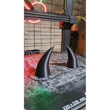 Kask Boynuzu Aksesuar 2 Adet. Bant Dahildir. 3D Pla Baskı Plastik.