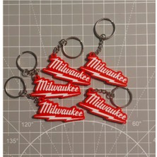 Milwaukee Anahtarlık 1 Adet Kırmızı Beyaz 5.5 cm 3D Baskı Pla Plastik