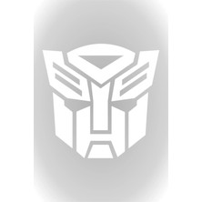 Transformers Sticker Oto Sticker Araba Cam Sticker 10 x 11 cm Beyaz
