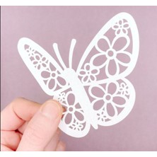 Beyaz Kelebek Silüet Sticker Otomobil Motosiklet Cam Ayna
