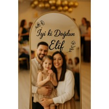 Kişiye Özel Ayna Sticker – Doğum Günü Iyi Ki Doğdun Yazısı ve Uygulama Talimatlı