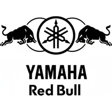 Yamaha Redbull Arma Etiket Sticker 20 x 20 Siyah Renk