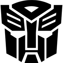 10X11 cm Transformers Sticker Oto Sticker Araba Sticker Siyah