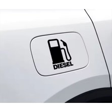 Dizel Benzin Kapağı Sticker Otomobil 7X10CM