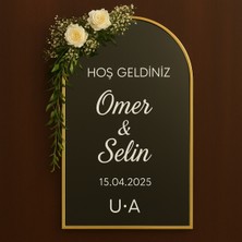 Düğün Davet Karşılama Ayna Yazısı Stickers 40 cm Aynaya Uyumlu