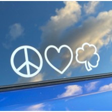 Barış Sevgi Şans Sticker Otomobil Laptop Ayna