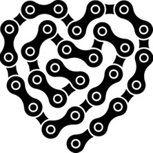 Bisiklet Motorisiklet Zincir Kalp Model 2 Sticker Laptop Otomobil Motorsiklet