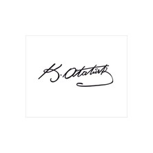 Kemal Atatürk Imza Araba Stickerı Atatürk Imzası Sticker Atatürk Çıkartması 20CM