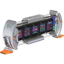 Divoom Times Gate 5 Ekranlı Rgb Işıklı Akıllı Dijital Saat Youtuber ve Oyuncu Dekor Resim Çerçevesi Gri