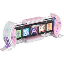 Divoom Times Gate 5 Ekranlı Rgb Işıklı Akıllı Dijital Saat Youtuber ve Oyuncu Dekor Resim Çerçevesi Pembe