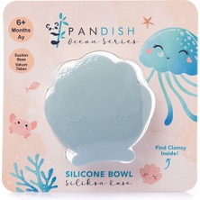 Pandish Clamsy Silikon Vakumlu Kapaklı Kase Bluish