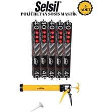 Selsil Sosis Pu Mastik 600 Ml. Gri (5 Adet),sosis Tabancası 600 ml